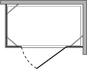 CN2F + CNPL : Hinged door, 2 fixed side panels (modular)
