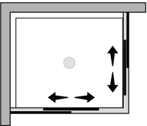 FC1SX2 : Double sliding door (corner)
