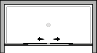 FR2S : Double sliding door (alcove)