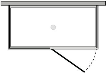 FRPA + FRFIX2 : Hinged door, 2 fixed side panels (corner)