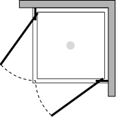 OMPOX2 : Double hinged door (corner)