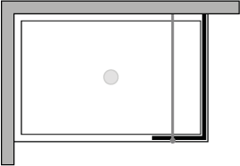 SLPL + SL2F : Hinged door, 2 fixed side panels (in line)