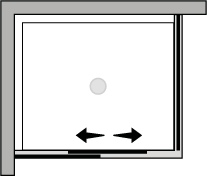 SCPO + SCFI : Fixed sliding door with fixed side (modular corner)