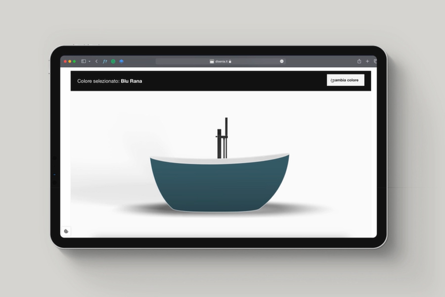 Bathtubs: new colour configurator